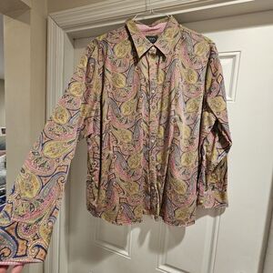 Chaps Vibrant Paisley Women's Shirt 3X